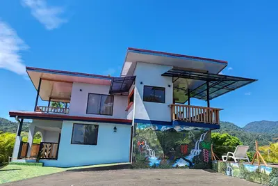 House top of the hill.