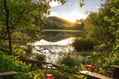 Image de Waterfall Lake Retreat – Private Lake Access with Views, Canoes & Hot Tub!