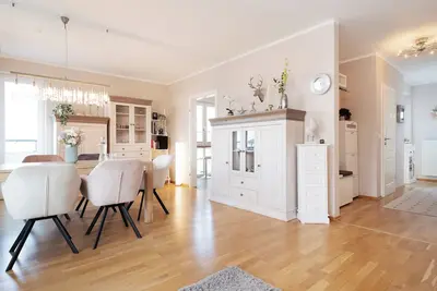 Beach apartment with 3 balconies and sea view in Laboe