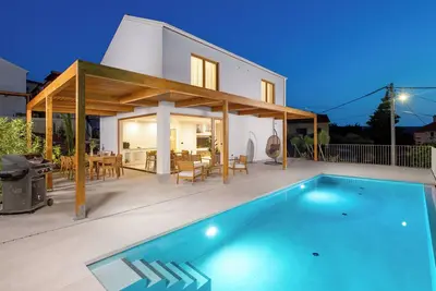 Villa 1 with pool Soline, Krk, 280 m from beach, by 4Villas