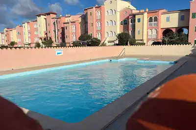 Image de jolie appartement traversant de 39 m2 pour 4 à 6 personnes piscine proche mer