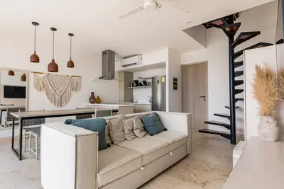 Modern Tulum retreat with rooftop pool, WiF, step-free access & luxury amenities