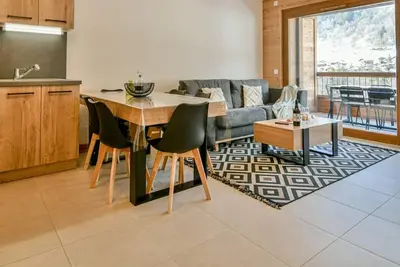Image de Appartement neuf au pied des pistes, 2 chambres, balcon et wifi