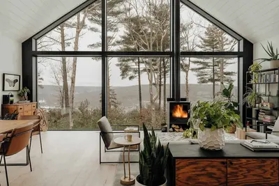 Image de Aigle Noir: Stunning Modern Cabin with Delaware River Views