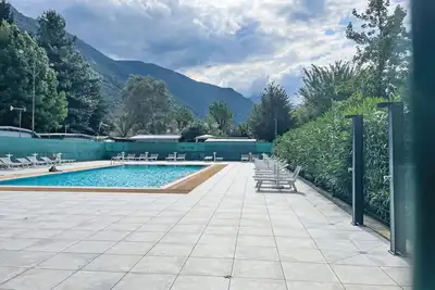 Image de Confortable appartement avec Wifi, piscine, climatisation, Tv, patio, vue panoramique et parking
