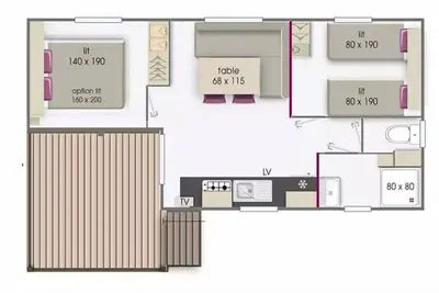 Image de Mobil home Rapidhome Alizé 80 (samedi) 4 personnes