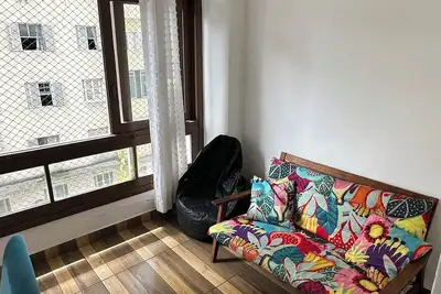 Image de Beachfront Apartment in São Vicente, Biquinha Square, 1 minute from the beach!