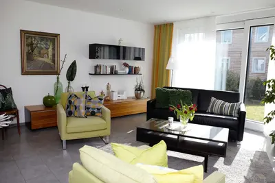 Image de Appartement 'Ins Grüne, 89qm' avec terrasse privée, jardin privé et Wi-Fi