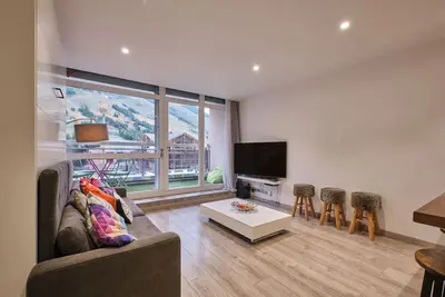 Image de Appartement 'Boutique Central Les 2 Alpes' avec vue sur la montagne, balcon et Wi-Fi