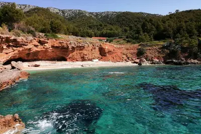 Image de House Gnjila in the bay above the beautiful beach in Gromin Dolac