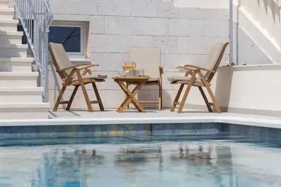 Beachfront Villa Harmonia with Pool