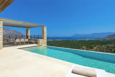 Image de Majestic Kissamos Villa | Villa Kyma Serenity | 2 Bedrooms | Breathtaking Sea Views | Private Outdoor Pool | Private Furnished Terrace | Peaceful Outdoor Ambiance | Prime Location