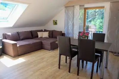 Image de Appartement 'Mühlefelsen, Typ B' avec vue sur les montagnes, balcon et Wi-Fi