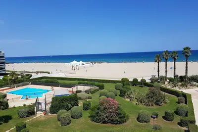 Image de Front de mer Terrasse Parking Wifi Grand F2 Canet-en-Roussillon Plage Sud