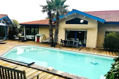 Image de Magnifique villa avec piscine pour 7 personnes aux pieds des dunes