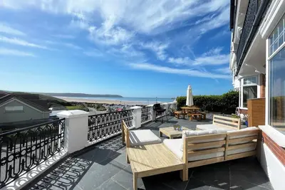 Family home overlooking Woolacombe Beach, designed for fun, sun and surf.