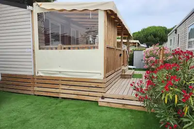 Image de Mobil Home 3 ch 6 Pers, 100 m Place, Camp 4* Parc Aquat, Animations, Canet Plage