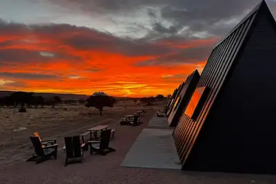 Image de #56 Star-Gazing A-frame cabin-2 double beds, pet friendly, bathroom at bathhouse