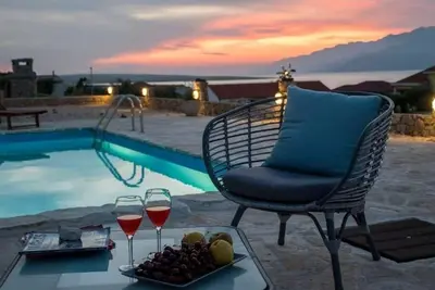 Image de Appartement de deux chambres avec la terrasse et la vue sur le mer Razanac, Zadar (A-22306-a)