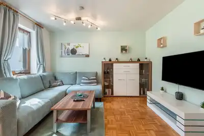 Appartement 'Fewo mit Kamin - Hunde erwünscht' avec vue sur la montagne, terrasse privée et Wi-Fi
