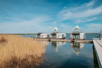 Image de Péniche au lac Gräbendorfer avec terrasse