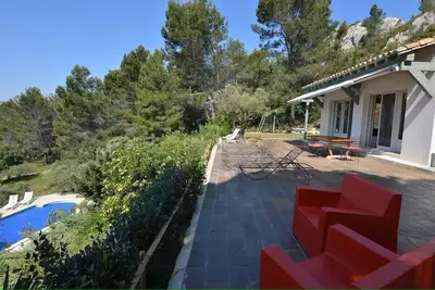 Image de Mas aux Baux de Provence avec piscine au coeur du parc régional des Alpilles