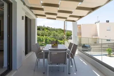 Image de Villa en Crète avec Vue Mer et Piscine