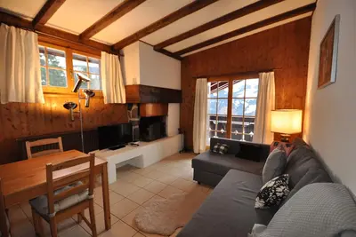 Image de L'appartement est situé à la Barboleuse à 150m. env. de la piste de ski Croix-de-Chaux - Gryon relia