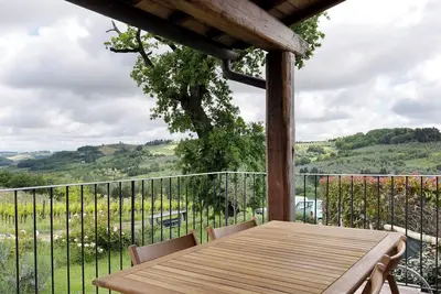 Image de Appartement \"Ecological House Chianti\" avec vue sur les montagnes, Wi-Fi et climatisation