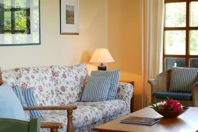 Image de Appartement 'Bachblick' avec vue sur les montagnes, piscine partagée et Wi-Fi