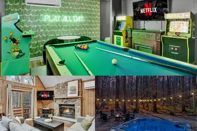 Image de Sunset Cabin - Hot Tub, Game Room, Firepit, Lake