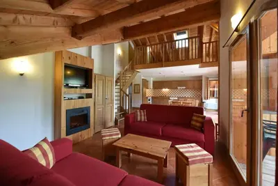 Image de Pied des pistes de ski, vue montagne, remise en forme, piscine, sauna, hammam, balcon, télévision