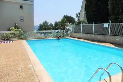 Image de Meerblick, Garten mit Grill, Klimaanlage, Schwimmbad.