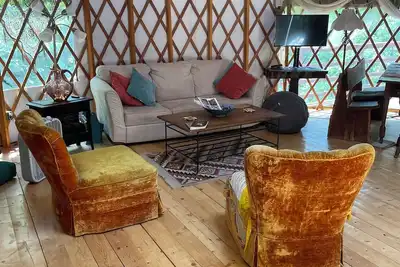 Spacious and Beautiful 30 ft Yurt in the Mountains - 8 mi from Montpelier!