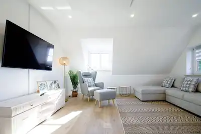 Image de SonnenglĂĽck - Bright & modern vacation apartment by the sea - NordstrandBlue