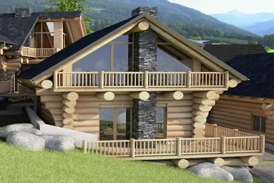 Image de Cosy, chalet en bois moderne du Canada