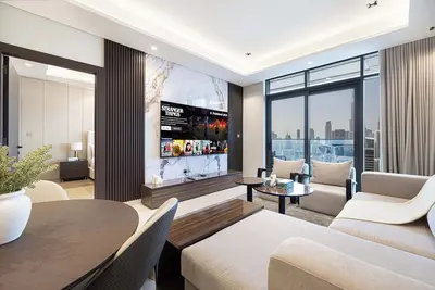 Image de Modern 1-Bedroom Apartment with Stunning Burj Khalifa and city Views