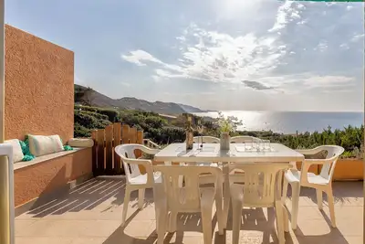 Image de Maison de vacances 'K-1' avec vue sur la mer, piscine partagée et climatisation