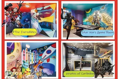 Image de Pixar Luxury DisneyThemed 9 bed Home with gameroom Pool Htub dw1