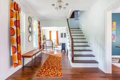 New! Sunny Farmhouse in Douglas w/ Fully Fenced-in Yard - Walk Everywhere!