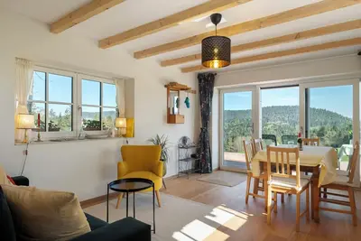 Image de Maison de vacances 'Backhaus' avec vue sur la montagne, terrasse privée et jardin privé