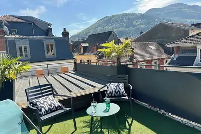 Image de 💙 Nouveau! \"La Terrasse de Bernadette\" en centre-ville avec vue panoramique