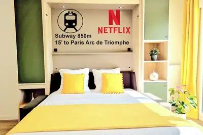 Image de Stylish Stay Paris - Netflix Comfort - 850m to Subway Rer A
