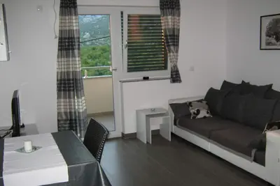 Appartement d'une chambre avec le balcon et la vue sur le mer Ribarica, Karlobag (A-24233-b)