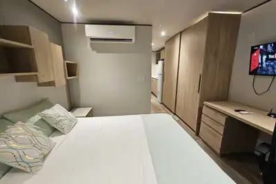 Image de Cozy studio with Ac and fitness room in Maho area
