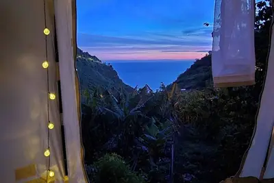 Image de Glamping tent in a banana plantation