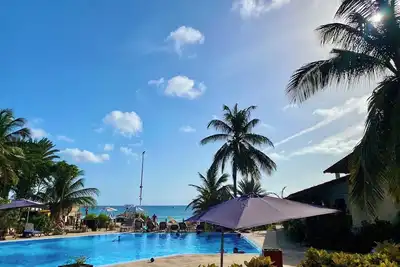 Image de Studio en Bord de Mer avec Vue Jardin & Piscine 🌊☀️
