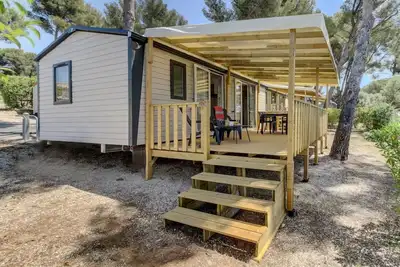 Image de Mobil-home | Premium Azure | 2 Ch. | 4/6 pers. | Terrasse surélevée | A/C | Tv