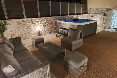Image de Maison de vacances 'Sparto' avec terrasse privée, Wi-Fi et climatisation