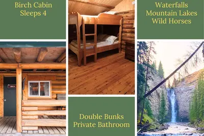 Image de Birch Cabin: Mountain Escape | Sleeps 4 | No Cleaning Fees | Private Bathroom